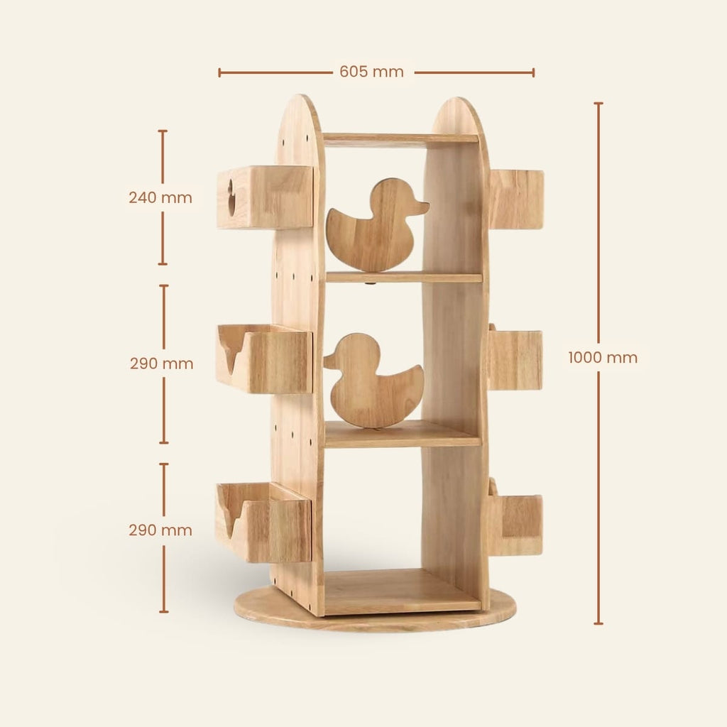 myduckling BINDI Revolving Solid Wood Bookcase
