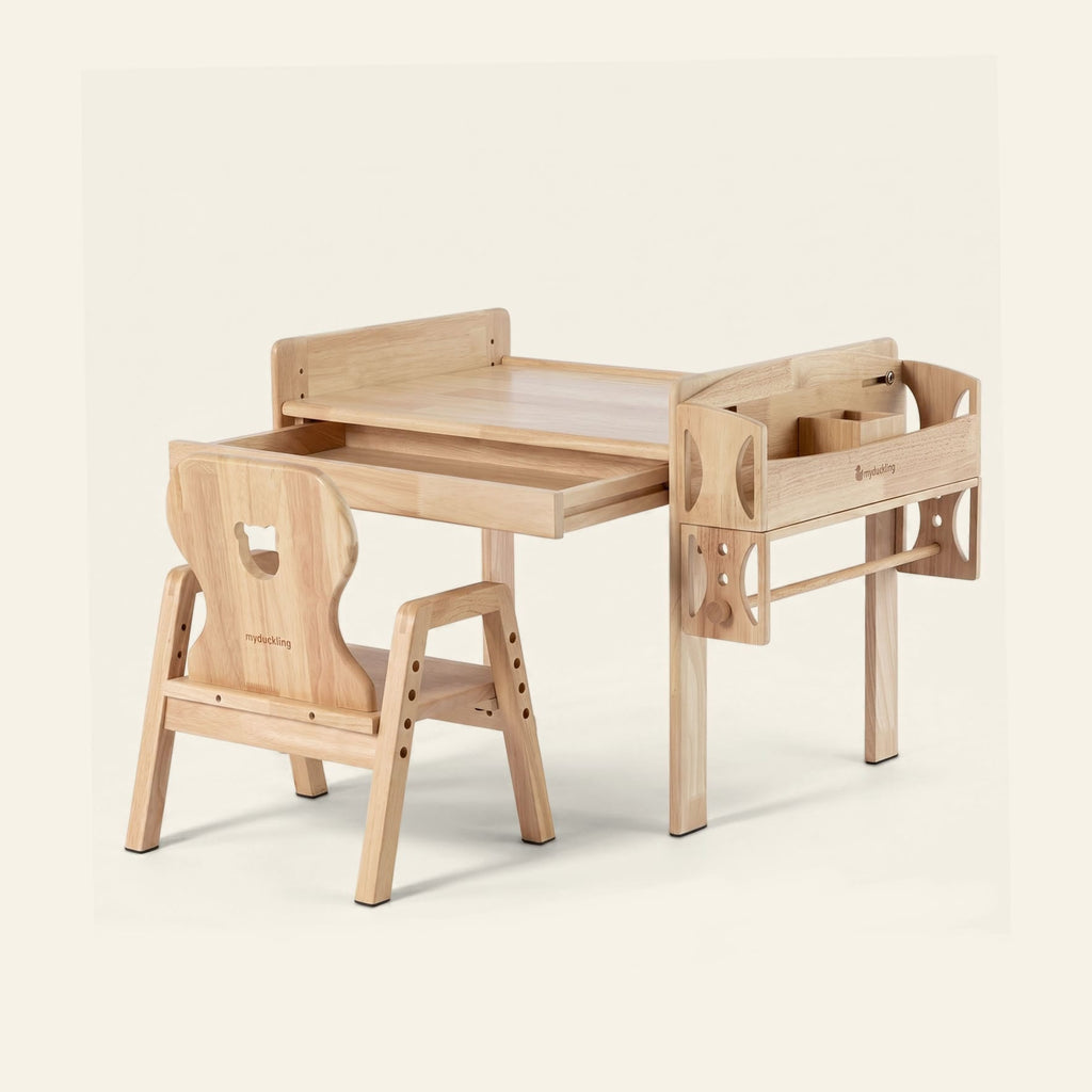 myduckling Solid Wood Side Shelf