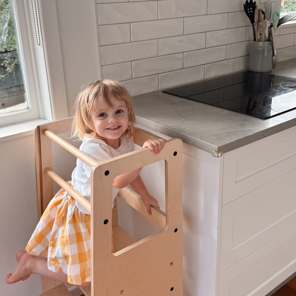 myduckling Adjustable Learning Tower 2 in 1 - Natural