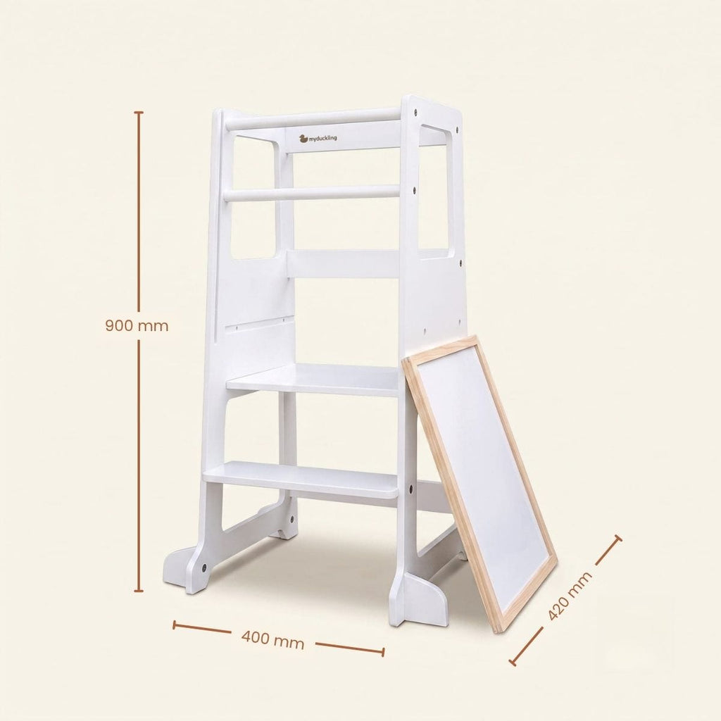 myduckling Adjustable Learning Tower 2 in 1 - White