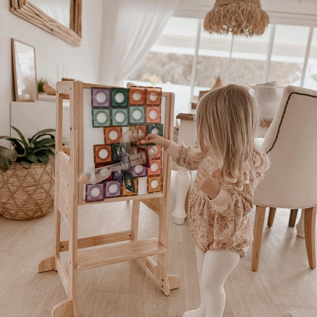myduckling Deluxe Solid Wood Adjustable Learning Tower 2 in 1