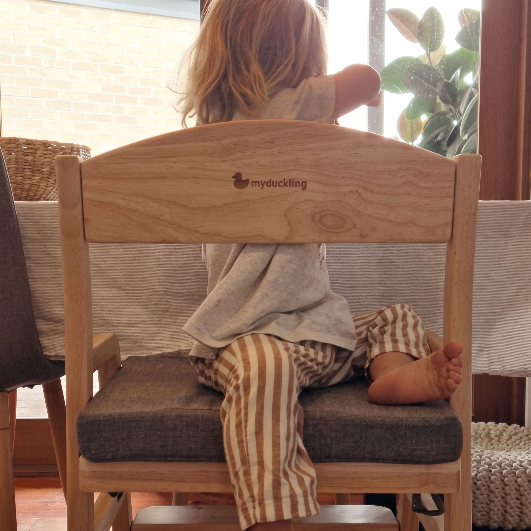 myduckling Solid Wood Adjustable Study Chair