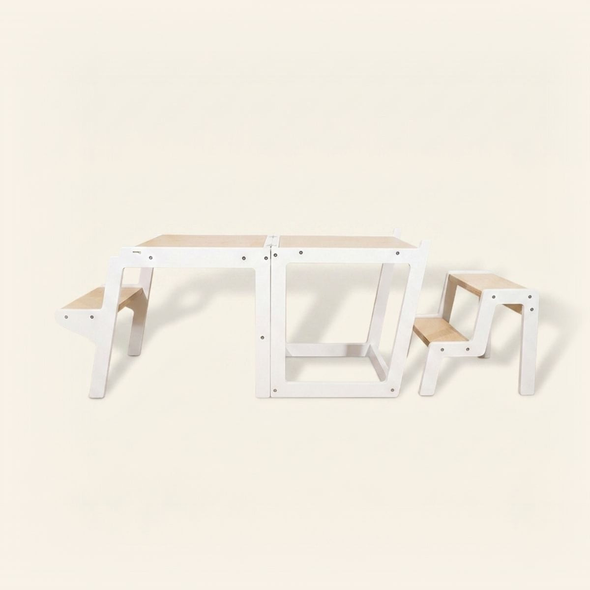 myduckling Convertible Learning Tower - White/Natural