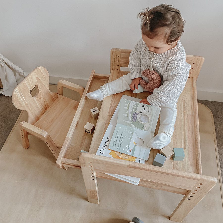 myduckling Primary Adjustable Table and Chair Set - Bear