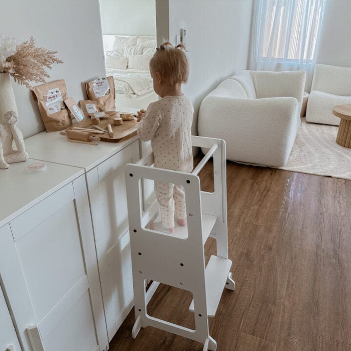 myduckling Adjustable Learning Tower 2 in 1 - White